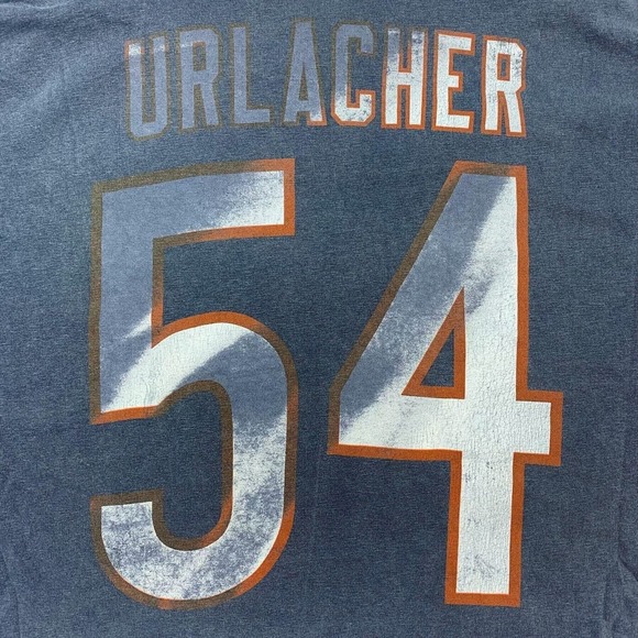 NFL Chicago Bears Brian Urlacher 54 Tee Thrifted Vintage Style Size 2XL - Picture 9 of 11